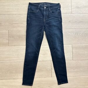 American Eagle Outfitters Hi-Rise Skinny Jegging - Dark‎ Blue Size 2